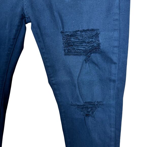 Women's Rocker Size XL Black Distressed Skinny Jeggings - Picture 4 of 11